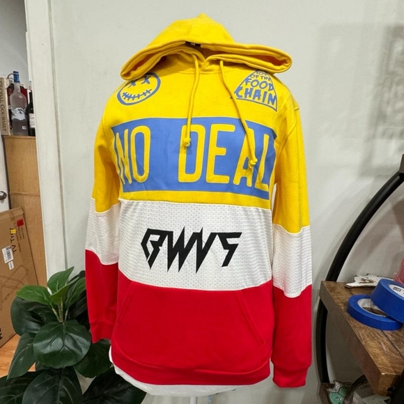 NO DEAL "Colombia" Horizontal ColorBlocked Hoodie /LE/ Mens size S/NWOT - Picture 3 of 6